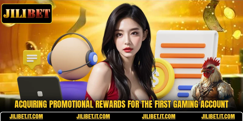 Acquiring promotional rewards for the first gaming account