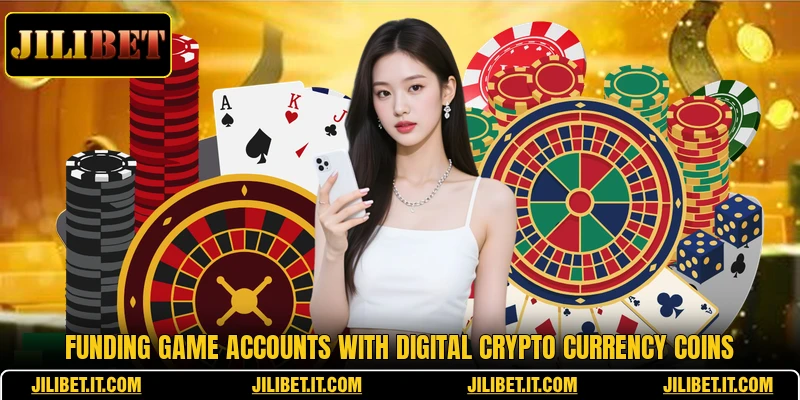 Funding game accounts with digital crypto currency coins